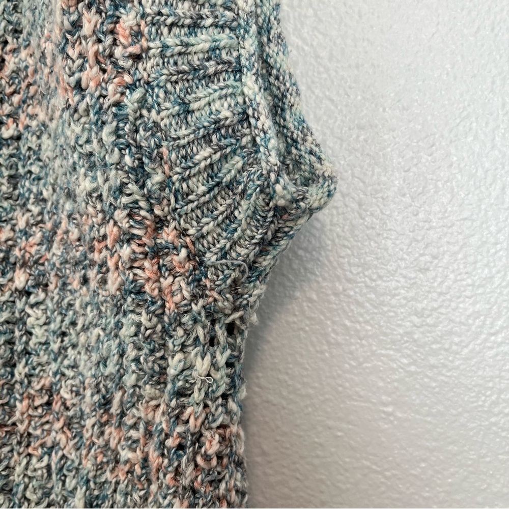 PILCRO Anthropologie - Multicolor Blue Slouchy Knit Short Sleeve Sweater - 3X - Picture 5 of 9
